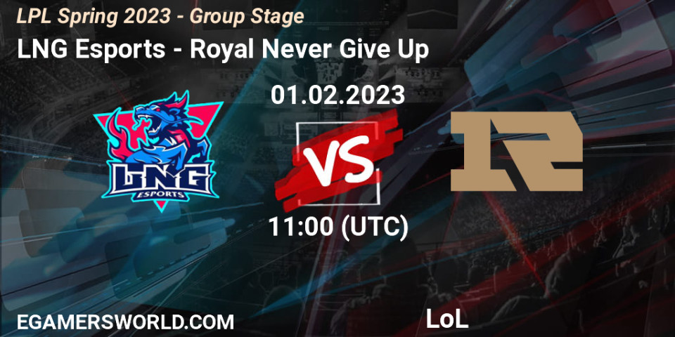 LNG Esports VS Royal Never Give Up LoL Betting Tips Stream LiveScore