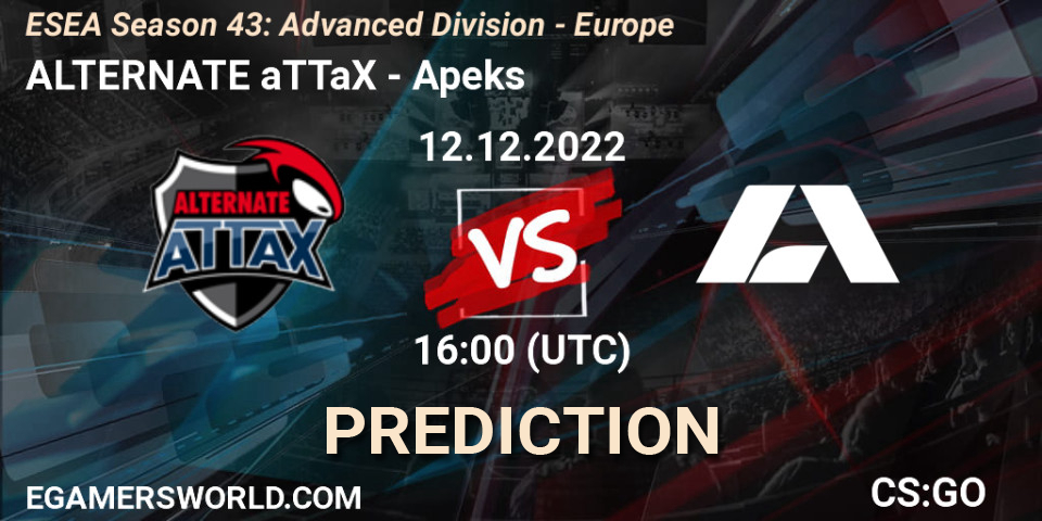 ALTERNATE ATTaX Vs Apeks Betting TIp Match Prediction 12 12 22 CS2