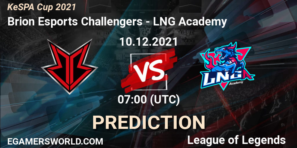 Brion Esports Challengers Vs Lng Academy Betting Tip Match Prediction