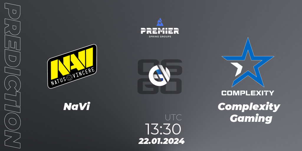 NaVi Vs Complexity Gaming Betting TIp Match Prediction 22 01 2024 At