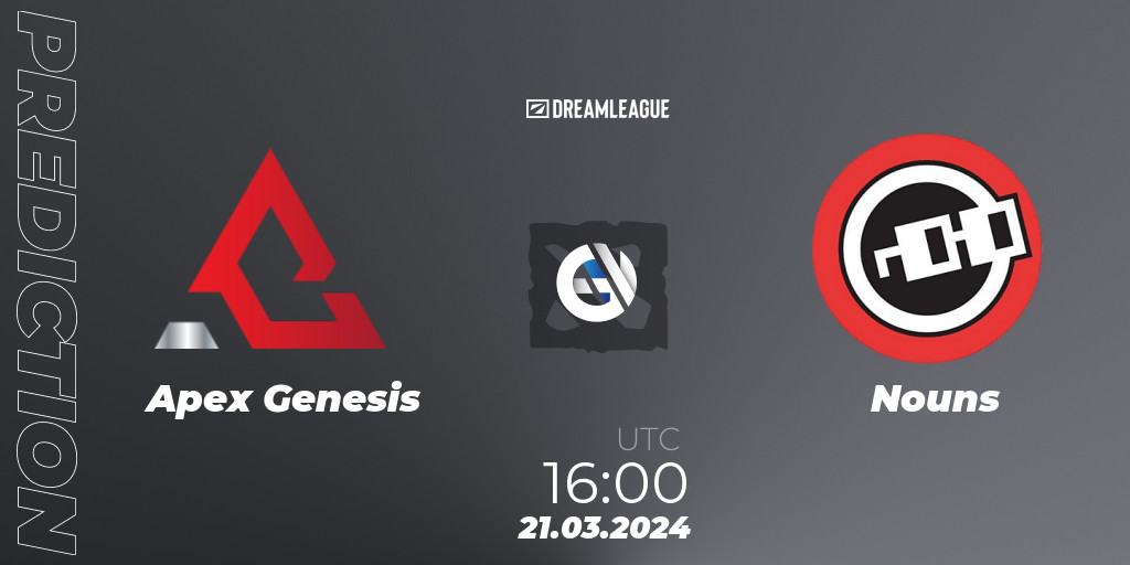 Apex Genesis Vs Nouns Betting Tip Match Prediction At