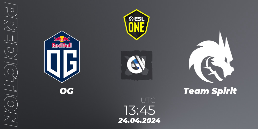 OG Vs Team Spirit Betting TIp Match Prediction 24 04 2024 At 14 20