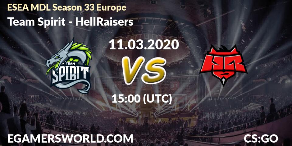 Team Spirit vs HellRaisers: Betting TIp, Match Prediction. 11.03.20. CS2 (CS:GO), ESEA MDL Season 33 Europe