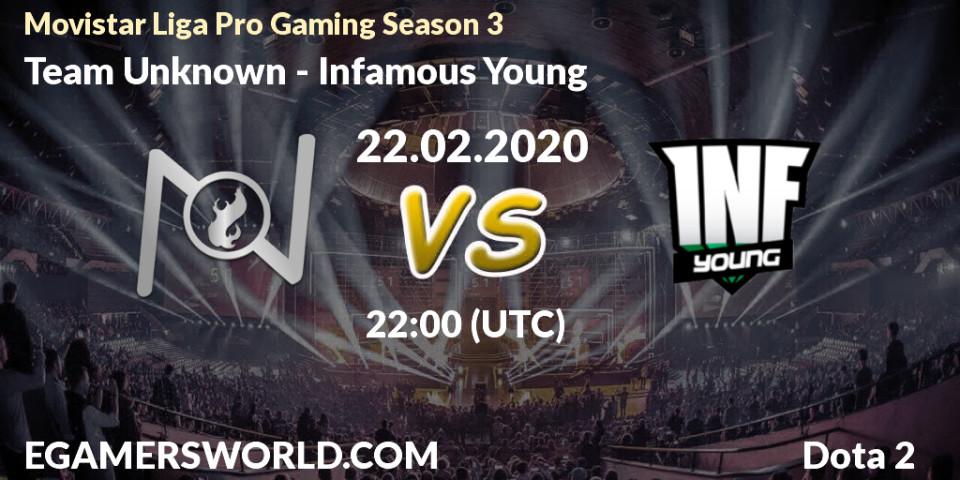 Team Unknown vs Infamous Young: Betting TIp, Match Prediction. 20.02.20. Dota 2, Movistar Liga Pro Gaming Season 3