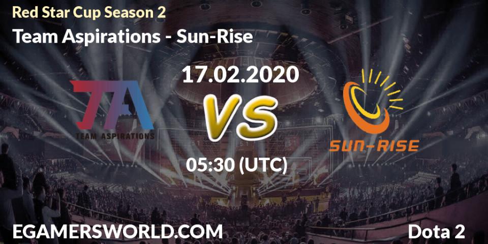 Team Aspirations vs Sun-Rise: Betting TIp, Match Prediction. 21.02.20. Dota 2, Red Star Cup Season 3
