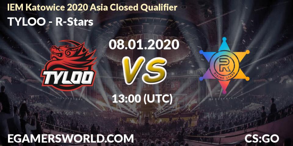 TYLOO vs R-Stars: Betting TIp, Match Prediction. 08.01.20. CS2 (CS:GO), IEM Katowice 2020 Asia Closed Qualifier