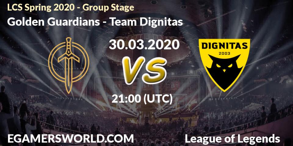 Golden Guardians vs Team Dignitas: Betting TIp, Match Prediction. 30.03.20. LoL, LCS Spring 2020 - Group Stage