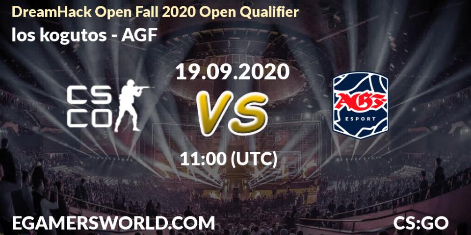 los kogutos vs AGF: Betting TIp, Match Prediction. 19.09.20. CS2 (CS:GO), DreamHack Open Fall 2020 Open Qualifier