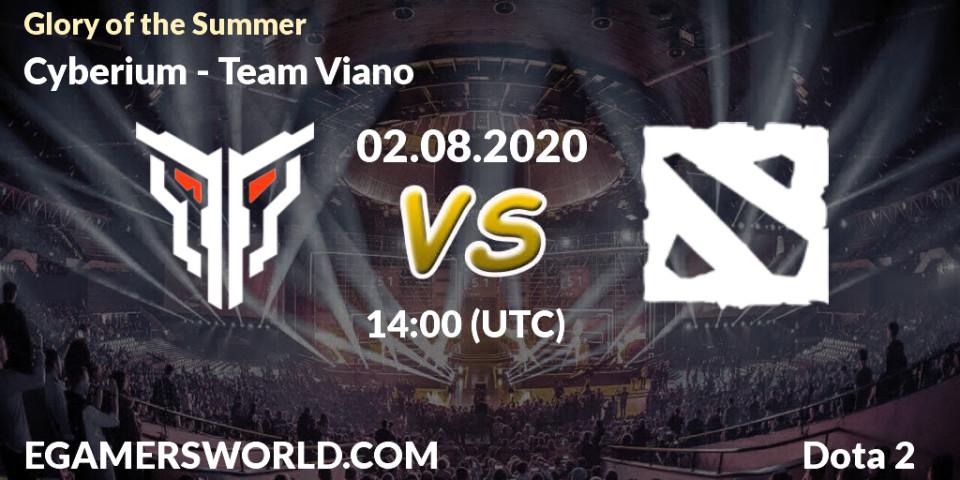 Cyberium vs Team Viano: Betting TIp, Match Prediction. 02.08.2020 at 13:45. Dota 2, Glory of the Summer