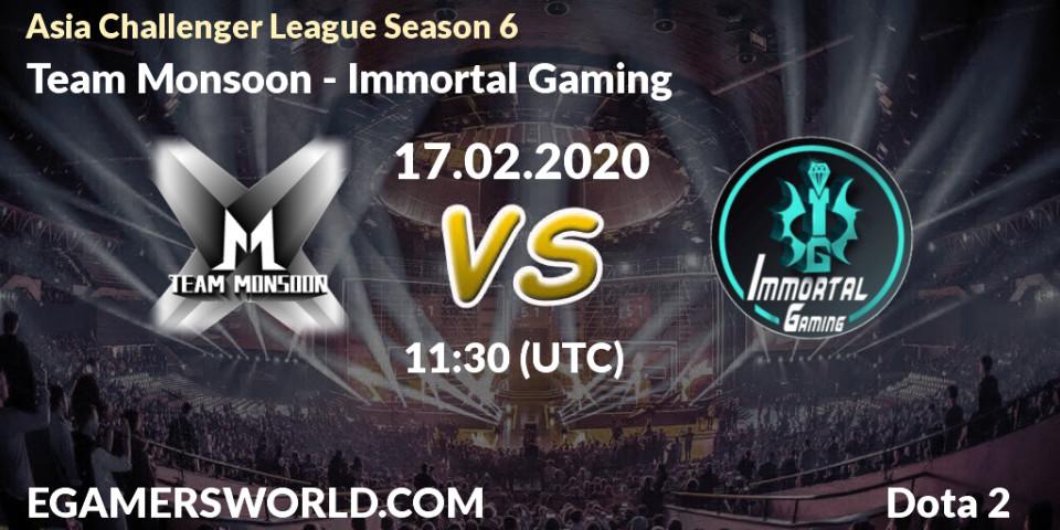 Team Monsoon vs Immortal Gaming: Betting TIp, Match Prediction. 21.02.20. Dota 2, Asia Challenger League Season 6