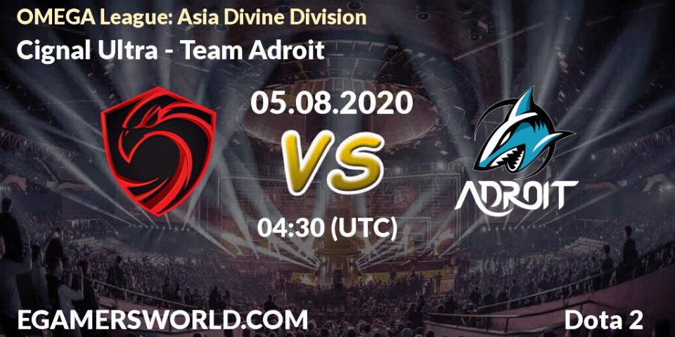 Cignal Ultra vs Team Adroit: Betting TIp, Match Prediction. 05.08.20. Dota 2, OMEGA League: Asia Divine Division