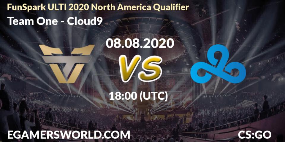 Team One vs Cloud9: Betting TIp, Match Prediction. 08.08.2020 at 19:30. Counter-Strike (CS2), FunSpark ULTI 2020 North America Qualifier