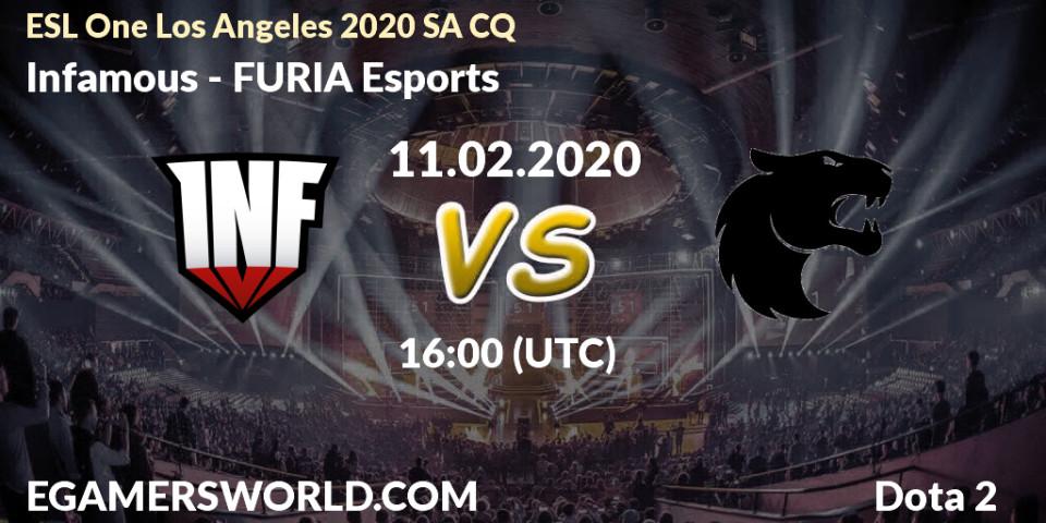Infamous vs FURIA Esports: Betting TIp, Match Prediction. 11.02.20. Dota 2, ESL One Los Angeles 2020 SA CQ