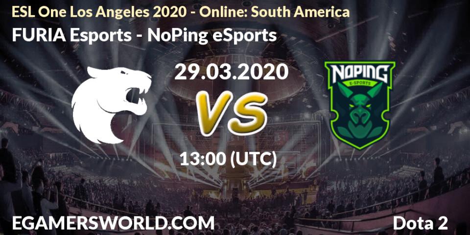 FURIA Esports vs NoPing eSports: Betting TIp, Match Prediction. 28.03.20. Dota 2, ESL One Los Angeles 2020 - Online: South America