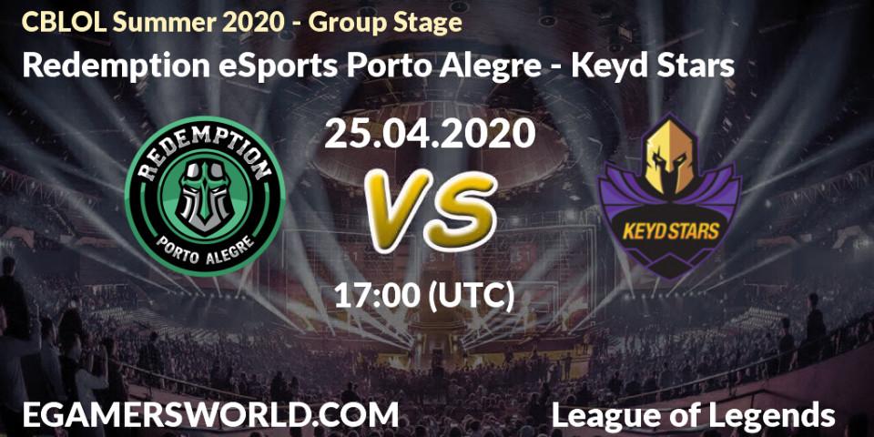 Redemption eSports Porto Alegre vs Keyd Stars: Betting TIp, Match Prediction. 25.04.20. LoL, CBLOL Summer 2020 - Group Stage