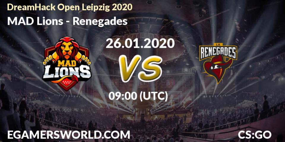 MAD Lions vs Renegades: Betting TIp, Match Prediction. 26.01.20. CS2 (CS:GO), DreamHack Open Leipzig 2020