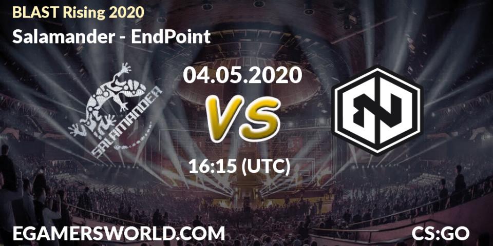 Salamander vs EndPoint: Betting TIp, Match Prediction. 04.05.2020 at 16:20. Counter-Strike (CS2), BLAST Rising 2020