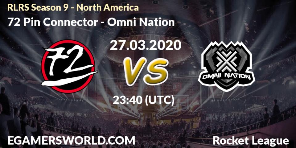 72 Pin Connector vs Omni Nation: Betting TIp, Match Prediction. 27.03.2020 at 22:50. Rocket League, RLRS Season 9 - North America