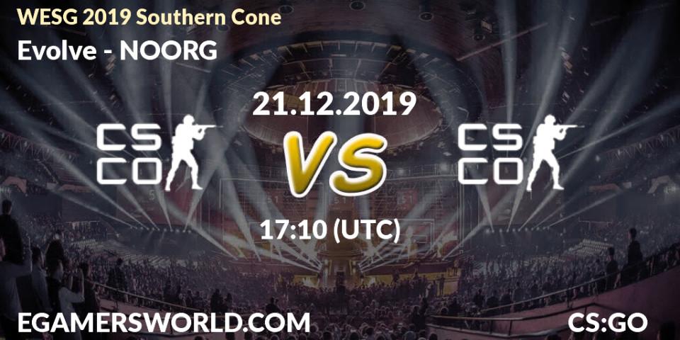 Evolve vs NOORG: Betting TIp, Match Prediction. 21.12.19. CS2 (CS:GO), WESG 2019 Southern Cone
