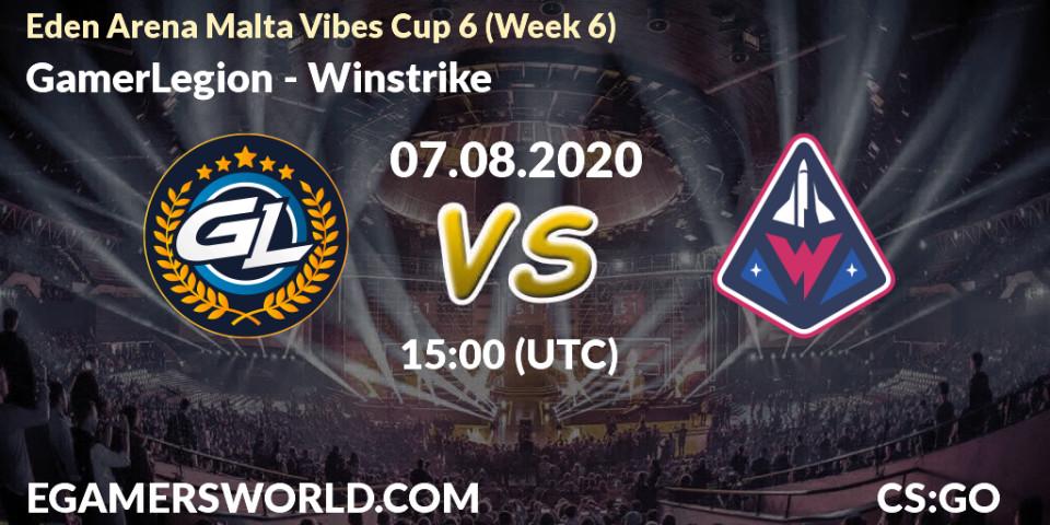 GamerLegion vs Winstrike: Betting TIp, Match Prediction. 07.08.20. CS2 (CS:GO), Eden Arena Malta Vibes Cup 6 (Week 6)