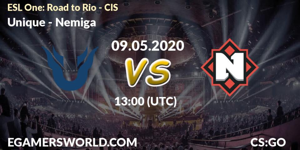 Unique vs Nemiga: Betting TIp, Match Prediction. 09.05.20. CS2 (CS:GO), ESL One: Road to Rio - CIS