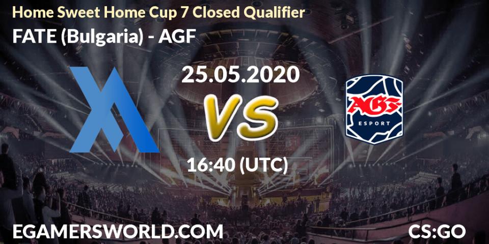 FATE (Bulgaria) vs AGF: Betting TIp, Match Prediction. 25.05.20. CS2 (CS:GO), Home Sweet Home Cup 7 Closed Qualifier
