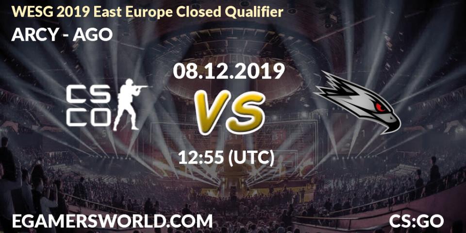 ARCY vs AGO: Betting TIp, Match Prediction. 08.12.2019 at 12:55. Counter-Strike (CS2), WESG 2019 East Europe Closed Qualifier