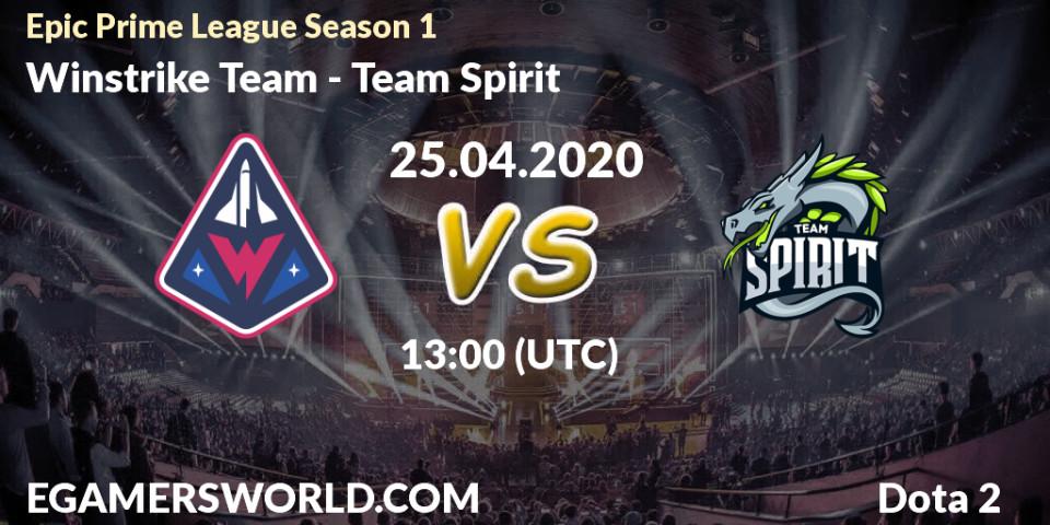 Winstrike Team vs Team Spirit: Betting TIp, Match Prediction. 25.04.20. Dota 2, Epic Prime League Season 1