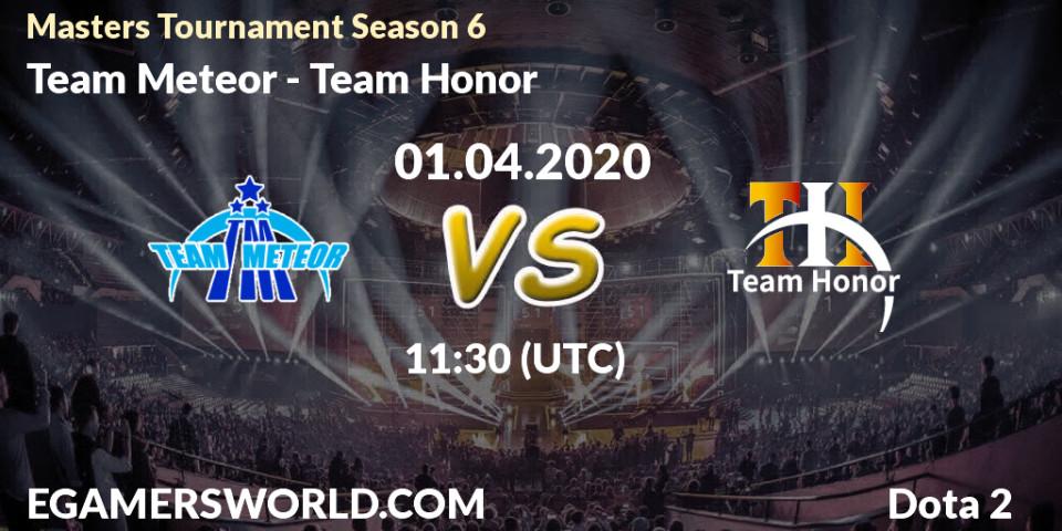 Team Meteor vs Team Honor: Betting TIp, Match Prediction. 01.04.20. Dota 2, Masters Tournament Season 6