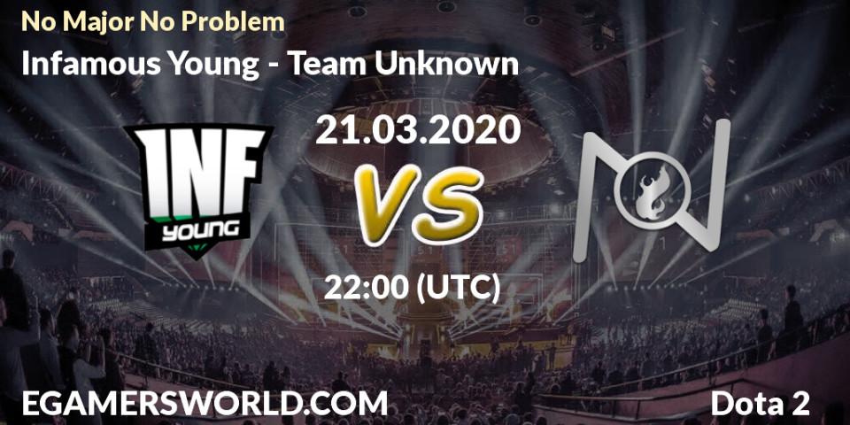 Infamous Young vs Team Unknown: Betting TIp, Match Prediction. 21.03.20. Dota 2, No Major No Problem
