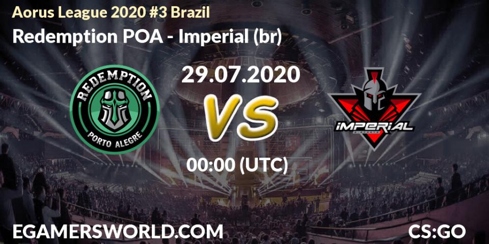 Redemption POA vs Imperial (br): Betting TIp, Match Prediction. 29.07.20. CS2 (CS:GO), Aorus League 2020 #3 Brazil