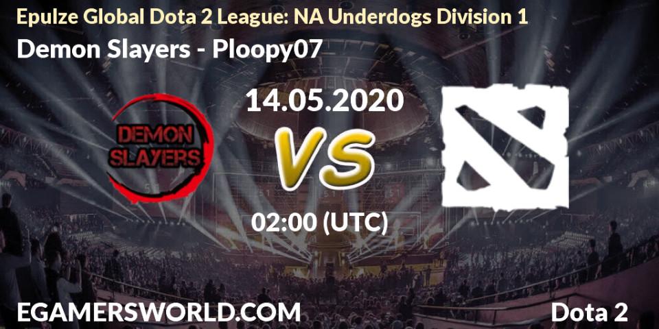 Demon Slayers vs Ploopy07: Betting TIp, Match Prediction. 14.05.20. Dota 2, Epulze Global Dota 2 League: NA Underdogs Division 1