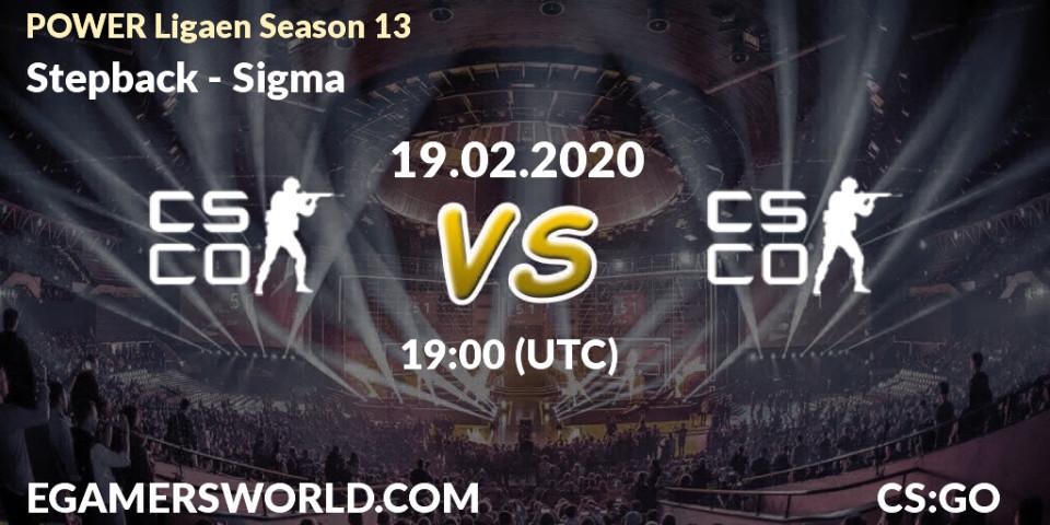 Stepback vs Sigma: Betting TIp, Match Prediction. 19.02.2020 at 19:10. Counter-Strike (CS2), POWER Ligaen Season 13