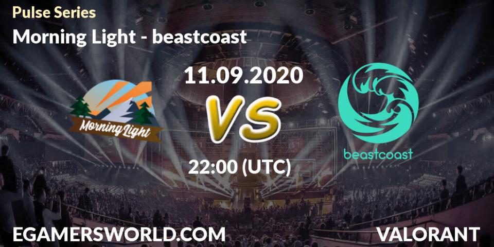 Morning Light vs beastcoast: Betting TIp, Match Prediction. 11.09.2020 at 22:00. VALORANT, Pulse Series
