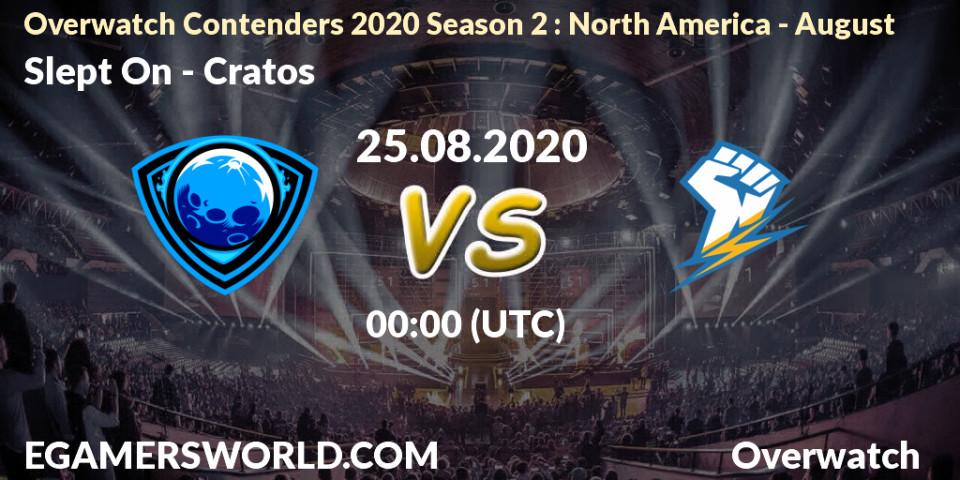 Slept On vs Cratos: Betting TIp, Match Prediction. 24.08.2020 at 23:30. Overwatch, Overwatch Contenders 2020 Season 2: North America - August