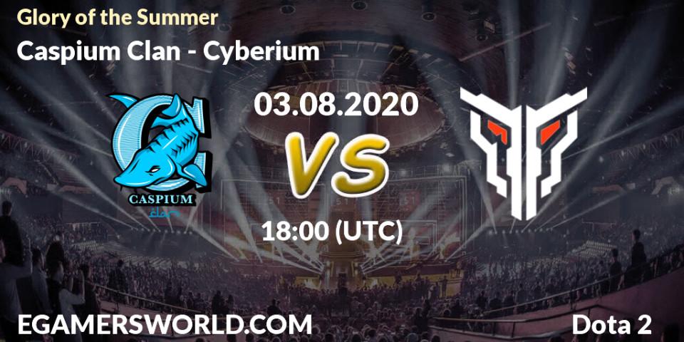Caspium Clan vs Cyberium: Betting TIp, Match Prediction. 05.08.2020 at 17:03. Dota 2, Glory of the Summer