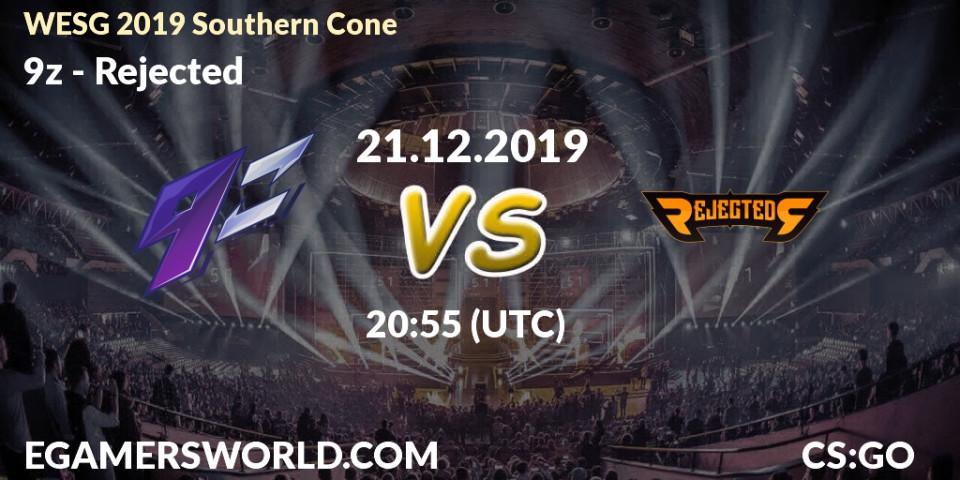 9z vs Rejected: Betting TIp, Match Prediction. 21.12.19. CS2 (CS:GO), WESG 2019 Southern Cone