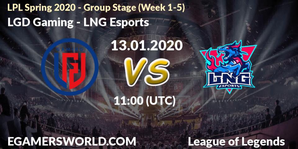 LGD Gaming vs LNG Esports: Betting TIp, Match Prediction. 13.01.20. LoL, LPL Spring 2020 - Group Stage (Week 1-4)