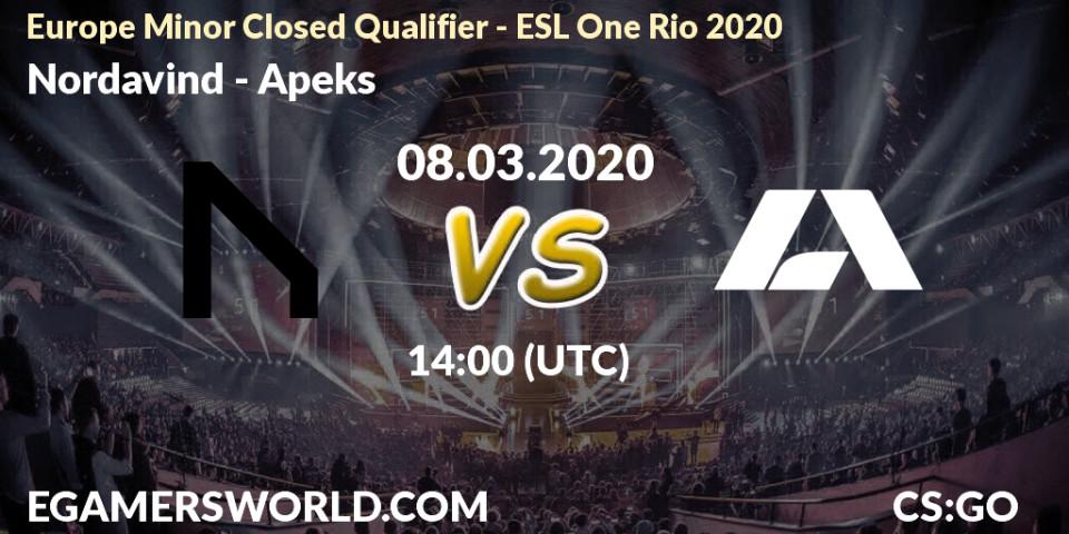 Nordavind vs Apeks: Betting TIp, Match Prediction. 08.03.20. CS2 (CS:GO), Europe Minor Closed Qualifier - ESL One Rio 2020