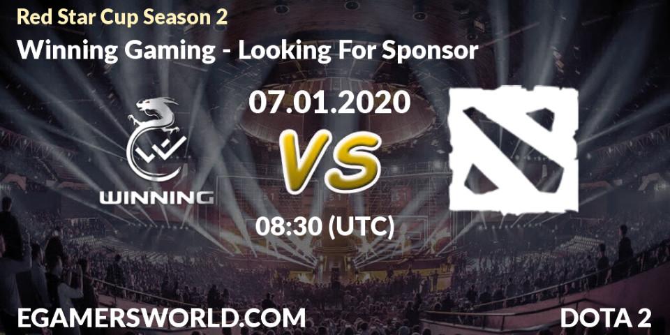 Winning Gaming vs Looking For Sponsor: Betting TIp, Match Prediction. 07.01.20. Dota 2, Red Star Cup Season 2