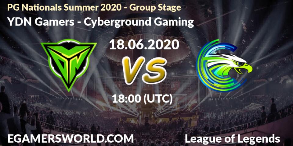 YDN Gamers vs Cyberground Gaming: Betting TIp, Match Prediction. 18.06.20. LoL, PG Nationals Summer 2020 - Group Stage