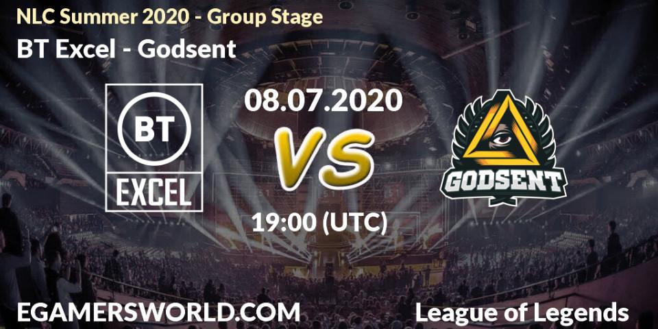 BT Excel vs Godsent: Betting TIp, Match Prediction. 08.07.20. LoL, NLC Summer 2020 - Group Stage
