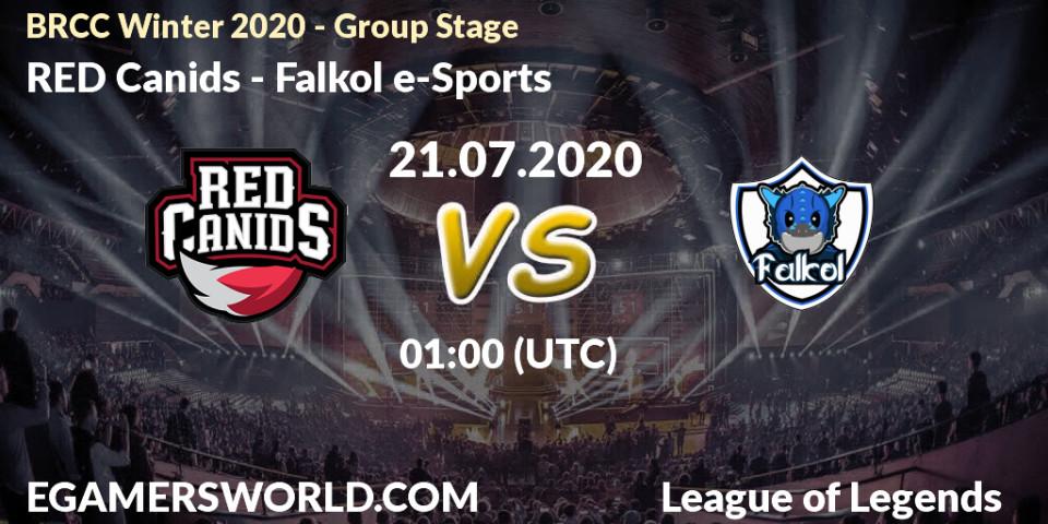 RED Canids vs Falkol e-Sports: Betting TIp, Match Prediction. 21.07.20. LoL, BRCC Winter 2020 - Group Stage