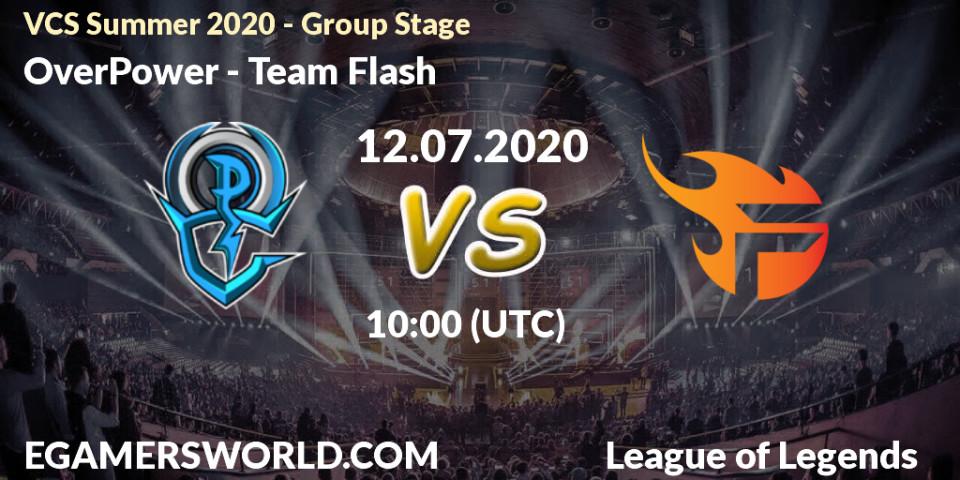 OverPower vs Team Flash: Betting TIp, Match Prediction. 12.07.20. LoL, VCS Summer 2020 - Group Stage