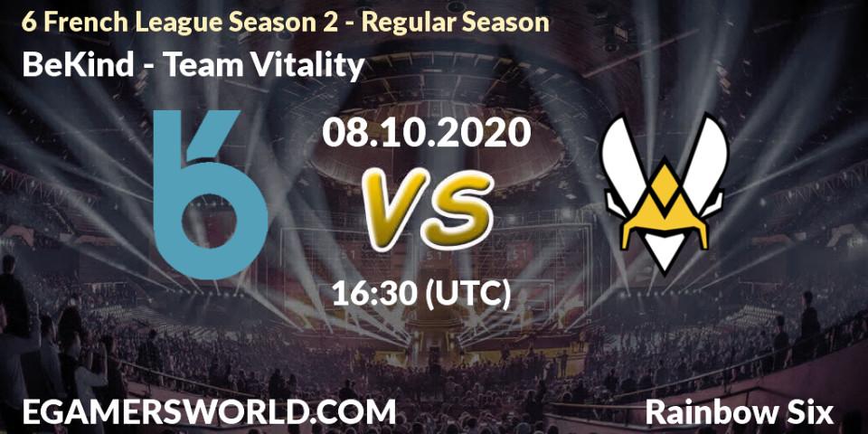 BeKind vs Team Vitality: Betting TIp, Match Prediction. 08.10.20. Rainbow Six, 6 French League Season 2 