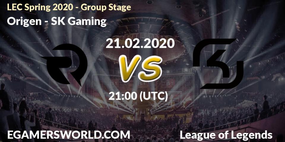 Origen vs SK Gaming: Betting TIp, Match Prediction. 21.02.20. LoL, LEC Spring 2020 - Group Stage