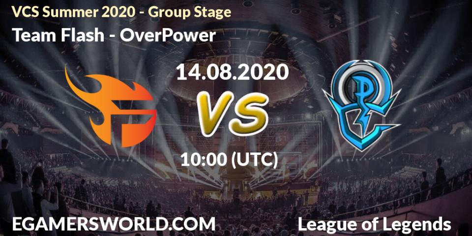 Team Flash vs OverPower: Betting TIp, Match Prediction. 14.08.20. LoL, VCS Summer 2020 - Group Stage
