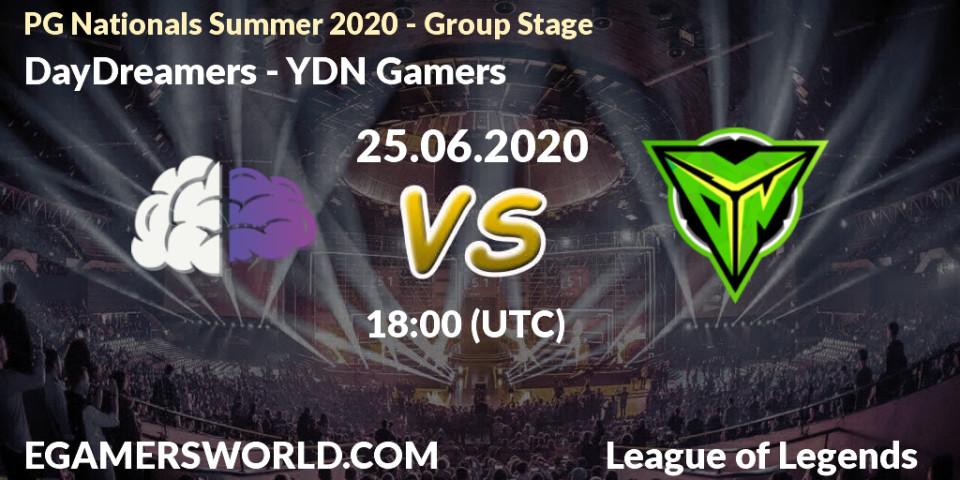 DayDreamers vs YDN Gamers: Betting TIp, Match Prediction. 25.06.20. LoL, PG Nationals Summer 2020 - Group Stage