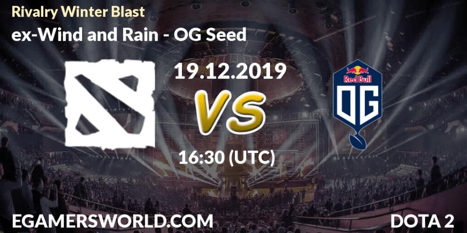 Peace vs OG Seed: Betting TIp, Match Prediction. 19.12.2019 at 16:30. Dota 2, Rivalry Winter Blast