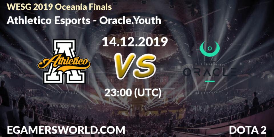 Athletico Esports vs Oracle.Youth: Betting TIp, Match Prediction. 14.12.19. Dota 2, WESG 2019 Oceania Finals